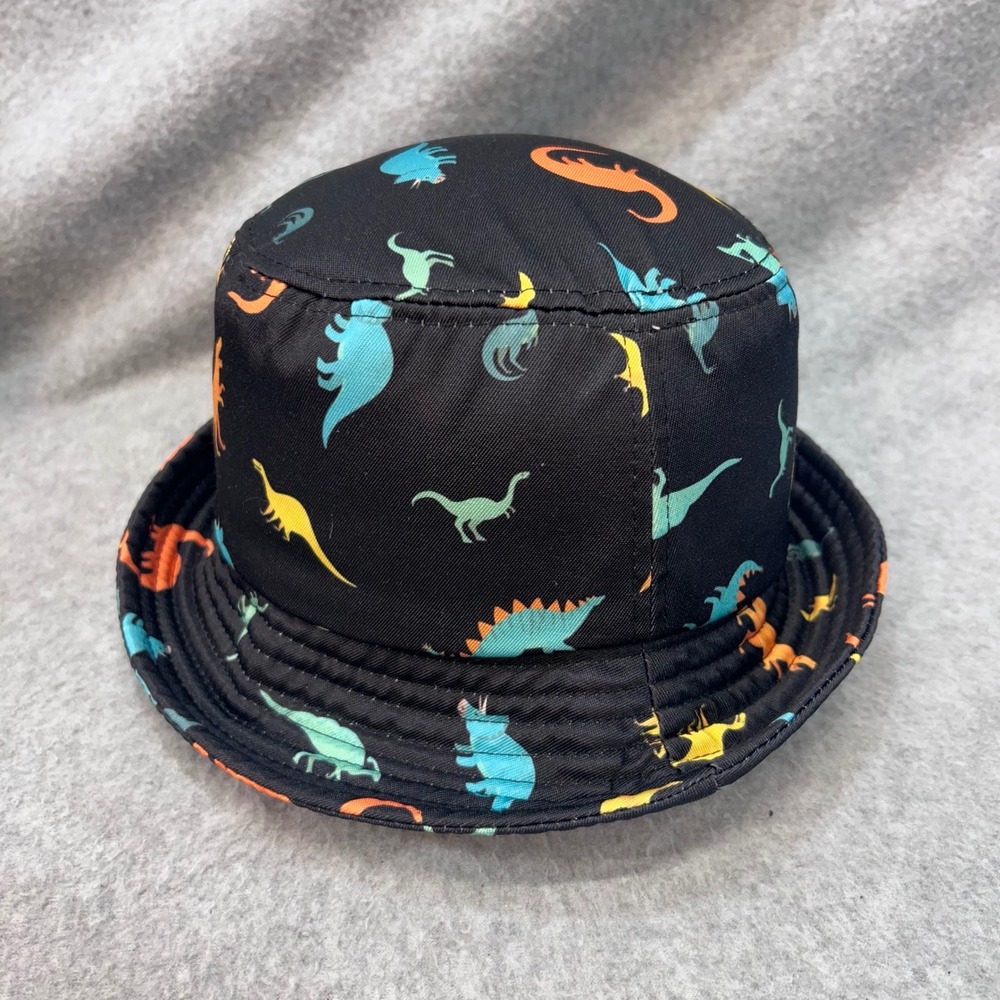 Dinosaur Print Kids Black Unbranded Bucket Hat Sun Cap One Size
